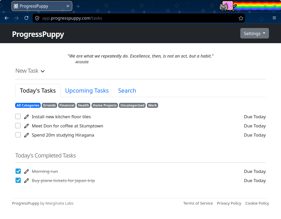ProgressPuppy Screenshot